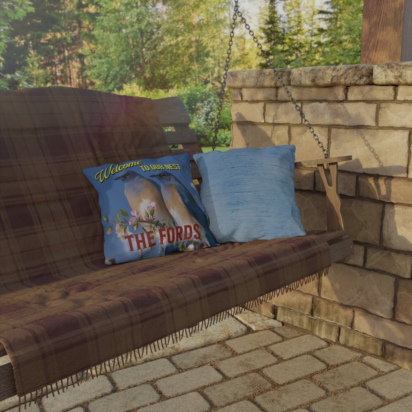 "Welcome To Our Nest" Personalized Indoor/Outdoor Pillow
