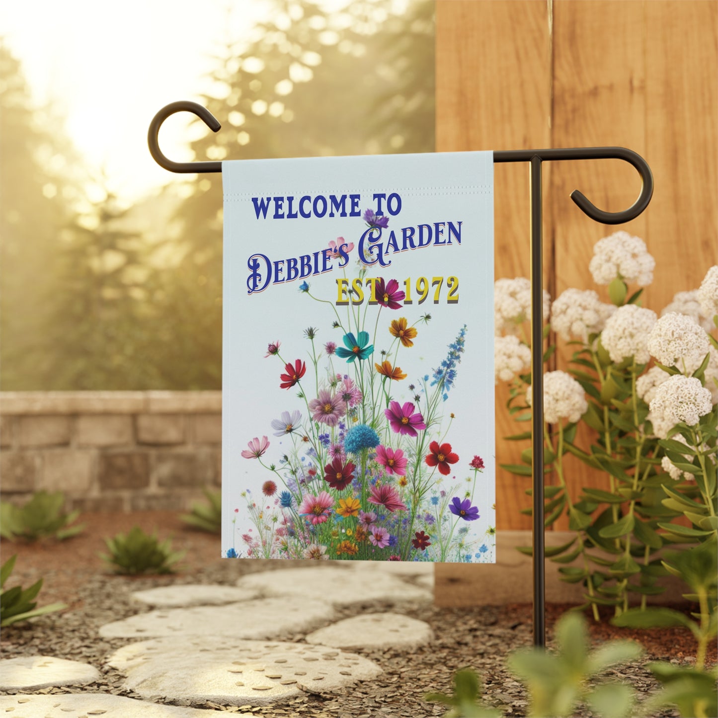 "Welcome To My Garden" Outdoor Garden Flag /Banner