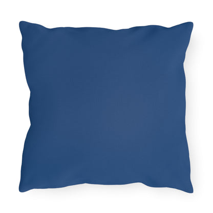 "Bird Lovers Live Here"-Multi-Colored Birds-Dark Background"- Personalized Outdoor Pillow for bird lovers