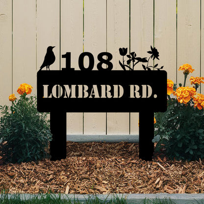 Personalized Address Metal Garden Sign