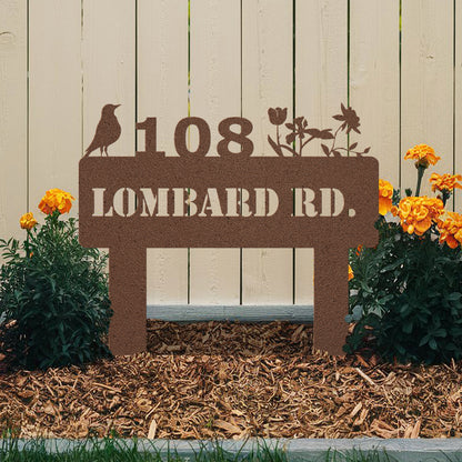 Personalized Address Metal Garden Sign