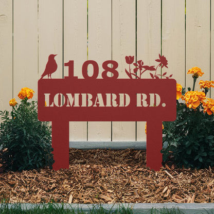 Personalized Address Metal Garden Sign