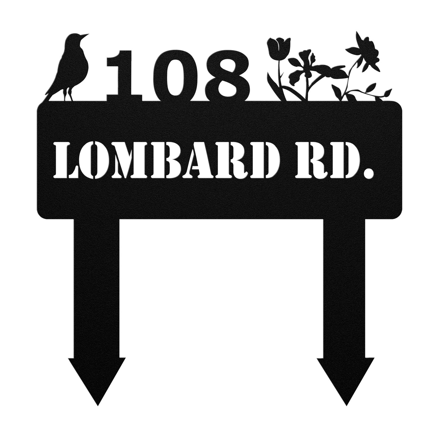 Personalized Address Metal Garden Sign
